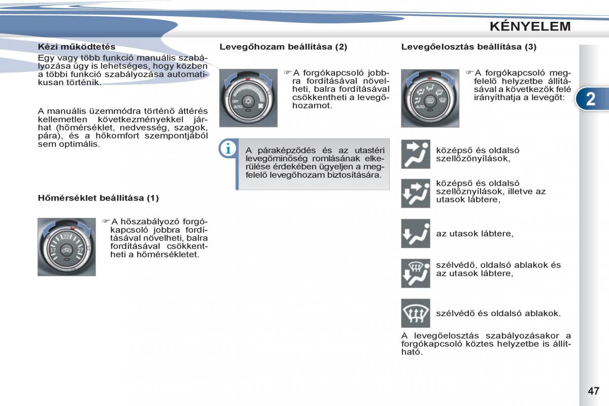 Peugeot 4007 Kezelesi utmutato / page 49