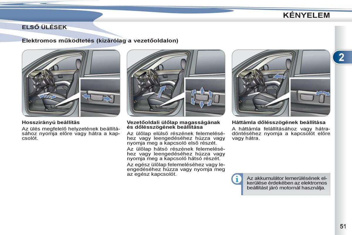 Peugeot 4007 Kezelesi utmutato / page 53