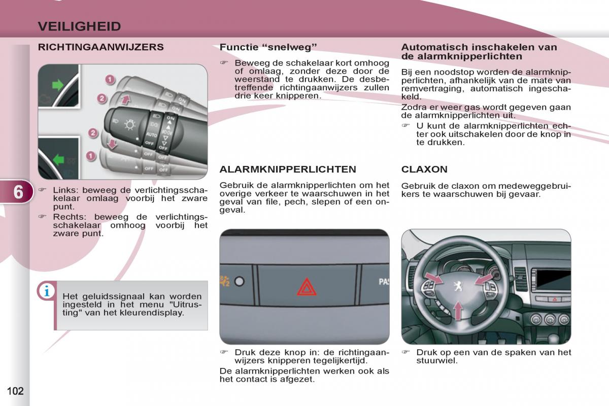 Peugeot 4007 handleiding / page 104