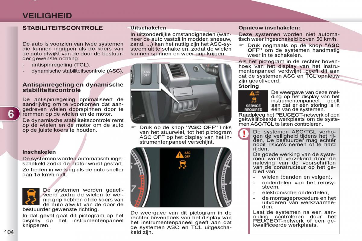 Peugeot 4007 handleiding / page 106