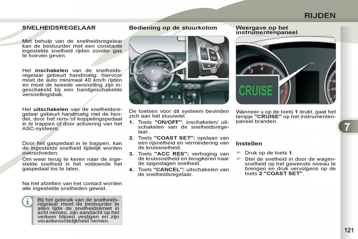 Peugeot 4007 handleiding / page 123