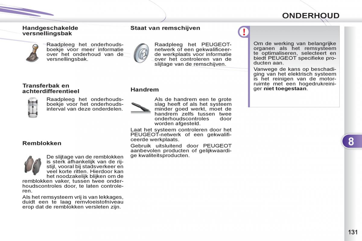 Peugeot 4007 handleiding / page 133