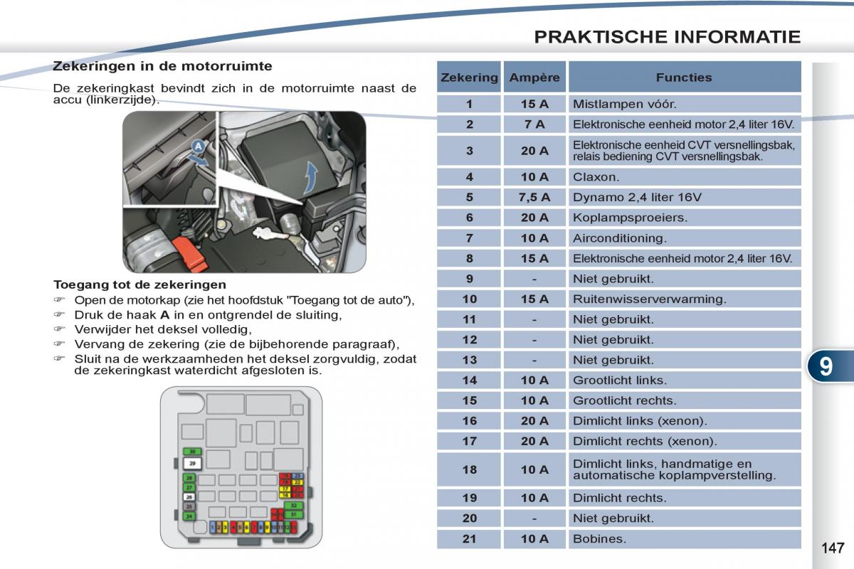 Peugeot 4007 handleiding / page 149