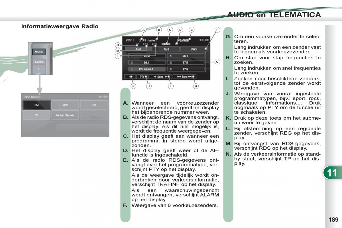 Peugeot 4007 handleiding / page 191