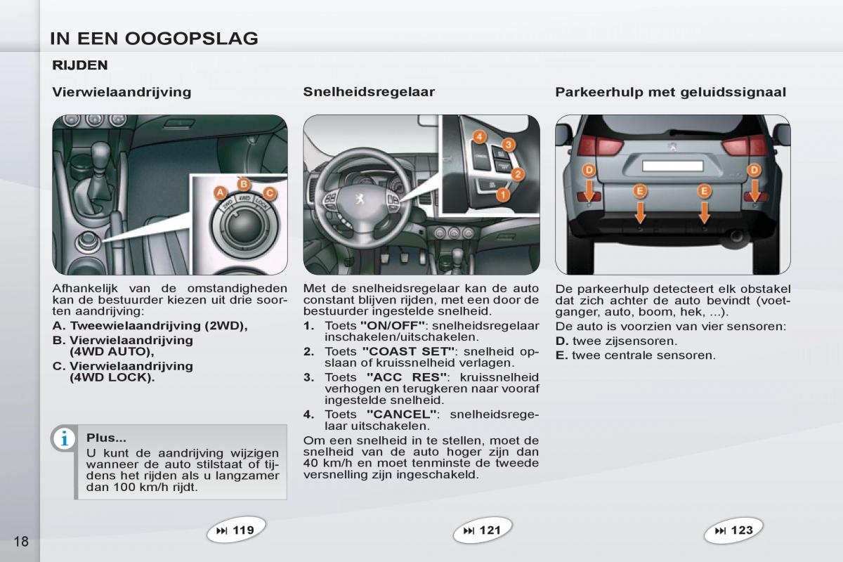 Peugeot 4007 handleiding / page 20