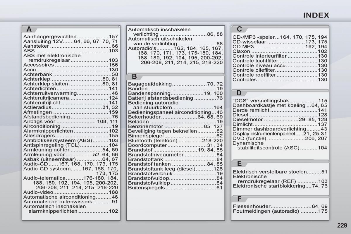 Peugeot 4007 handleiding / page 231