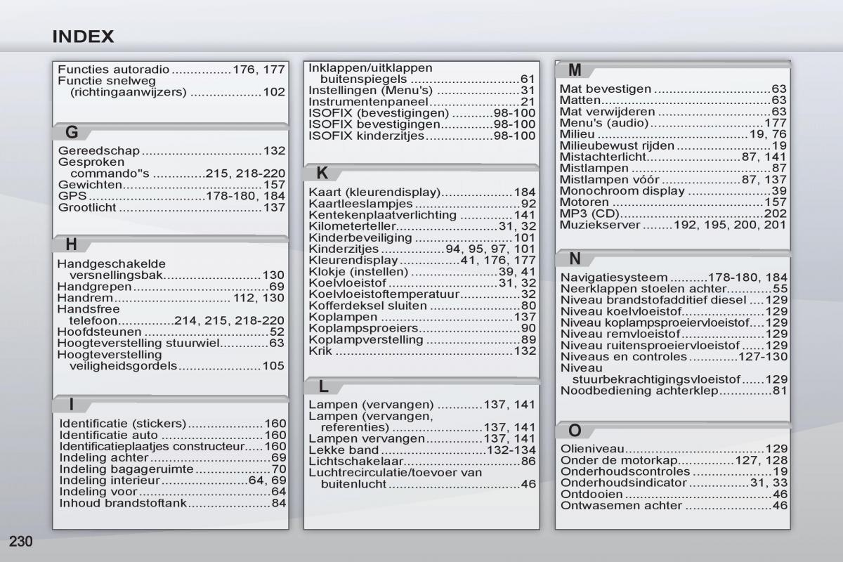 Peugeot 4007 handleiding / page 232