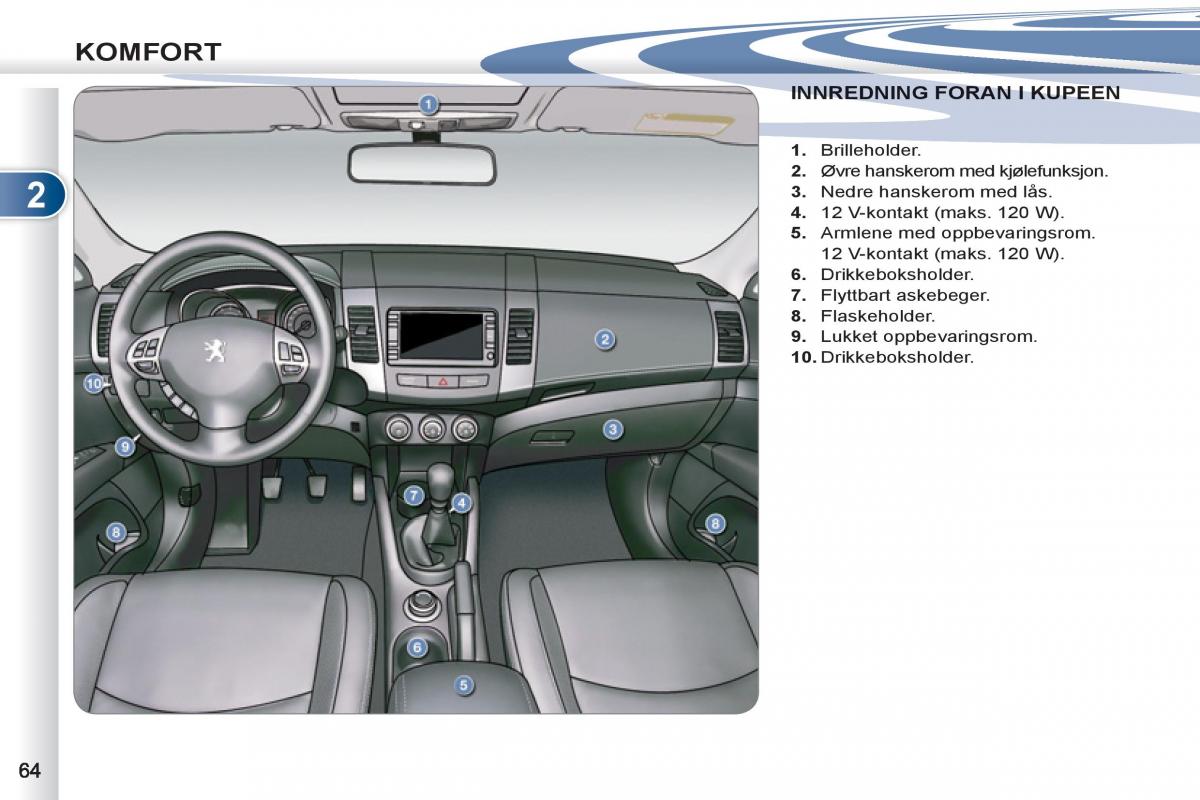 Peugeot 4007 bruksanvisningen / page 66