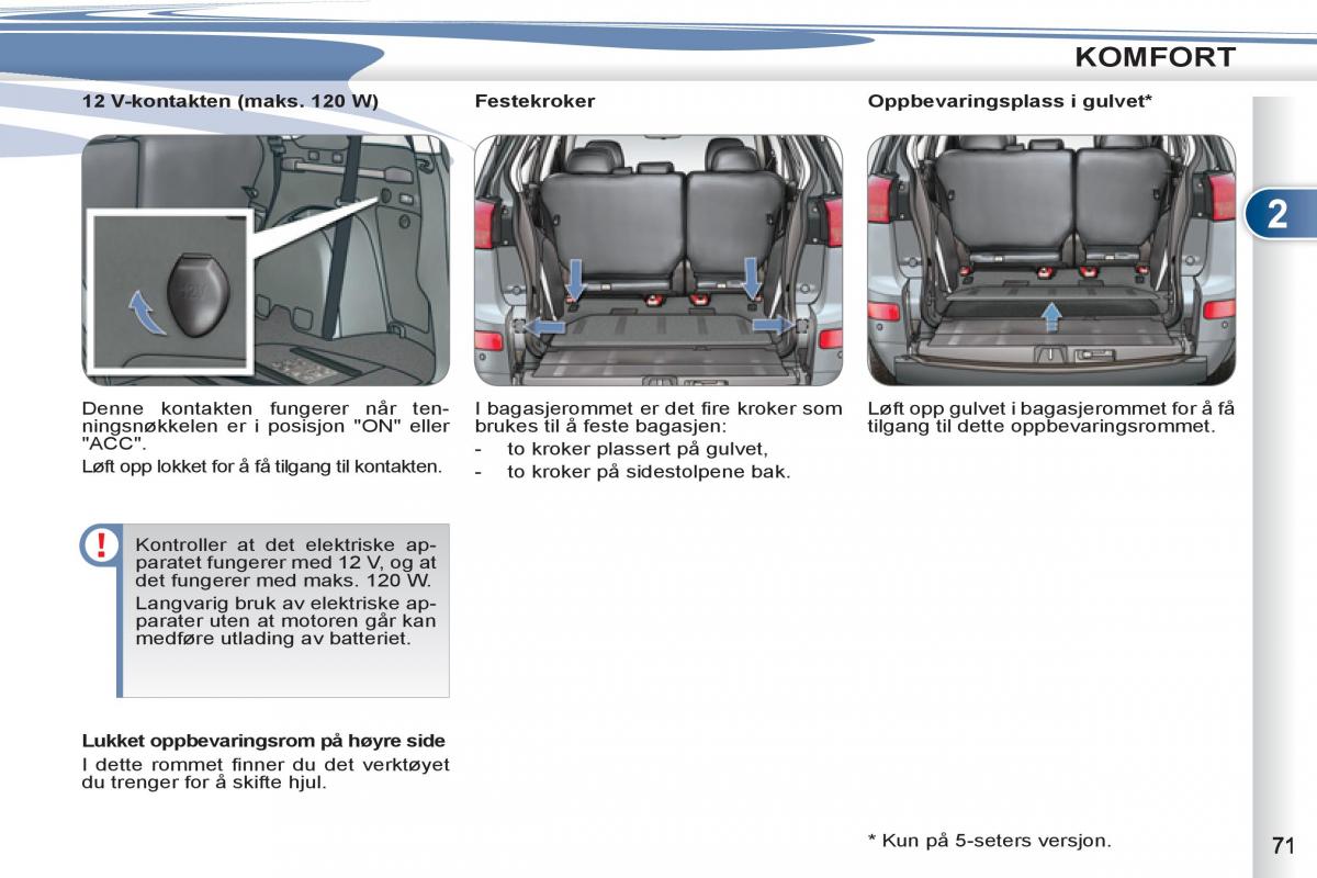 Peugeot 4007 bruksanvisningen / page 73