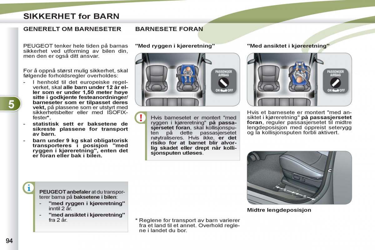 Peugeot 4007 bruksanvisningen / page 96