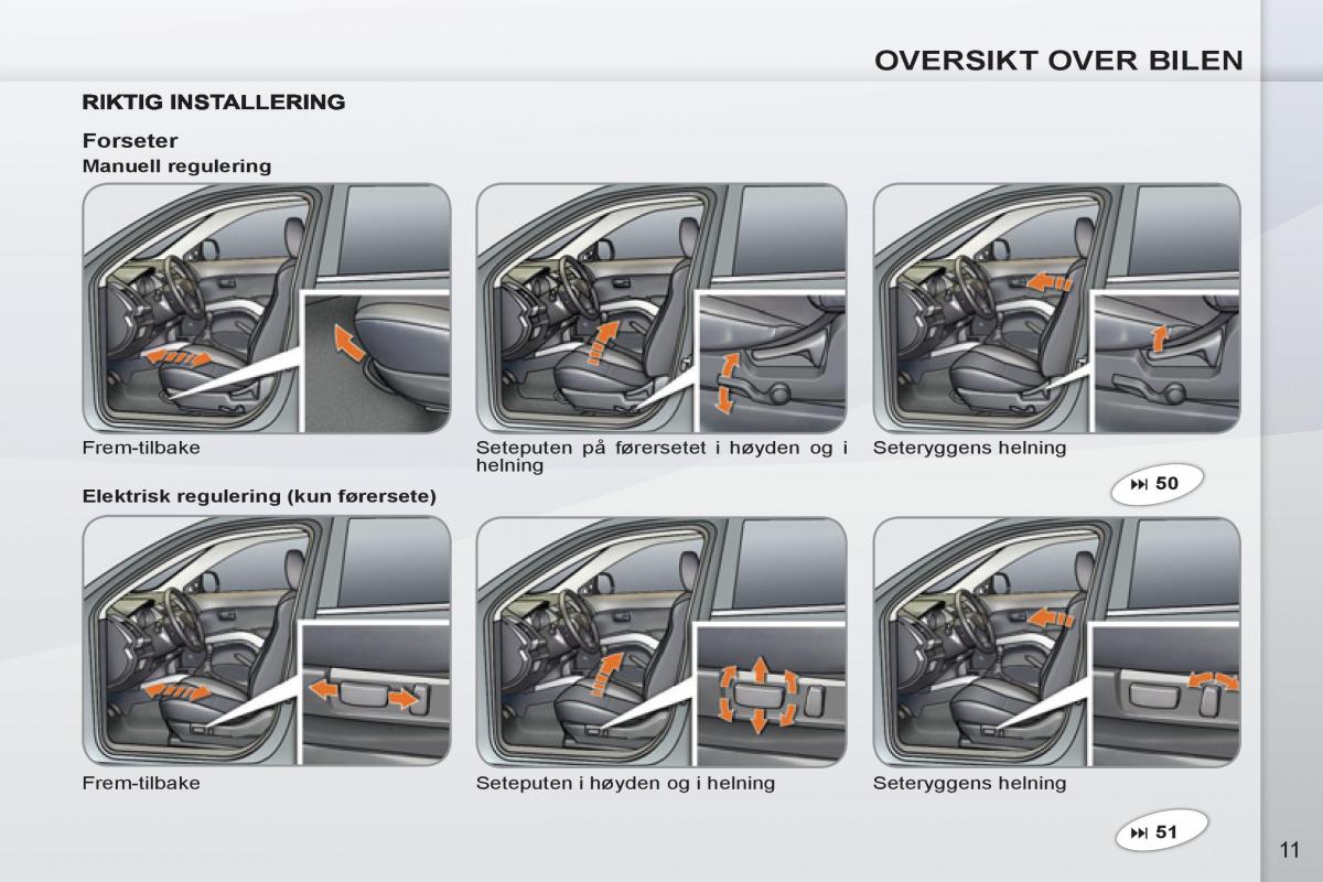 Peugeot 4007 bruksanvisningen / page 13