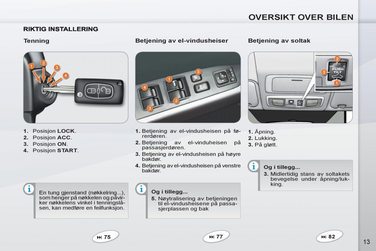 Peugeot 4007 bruksanvisningen / page 15