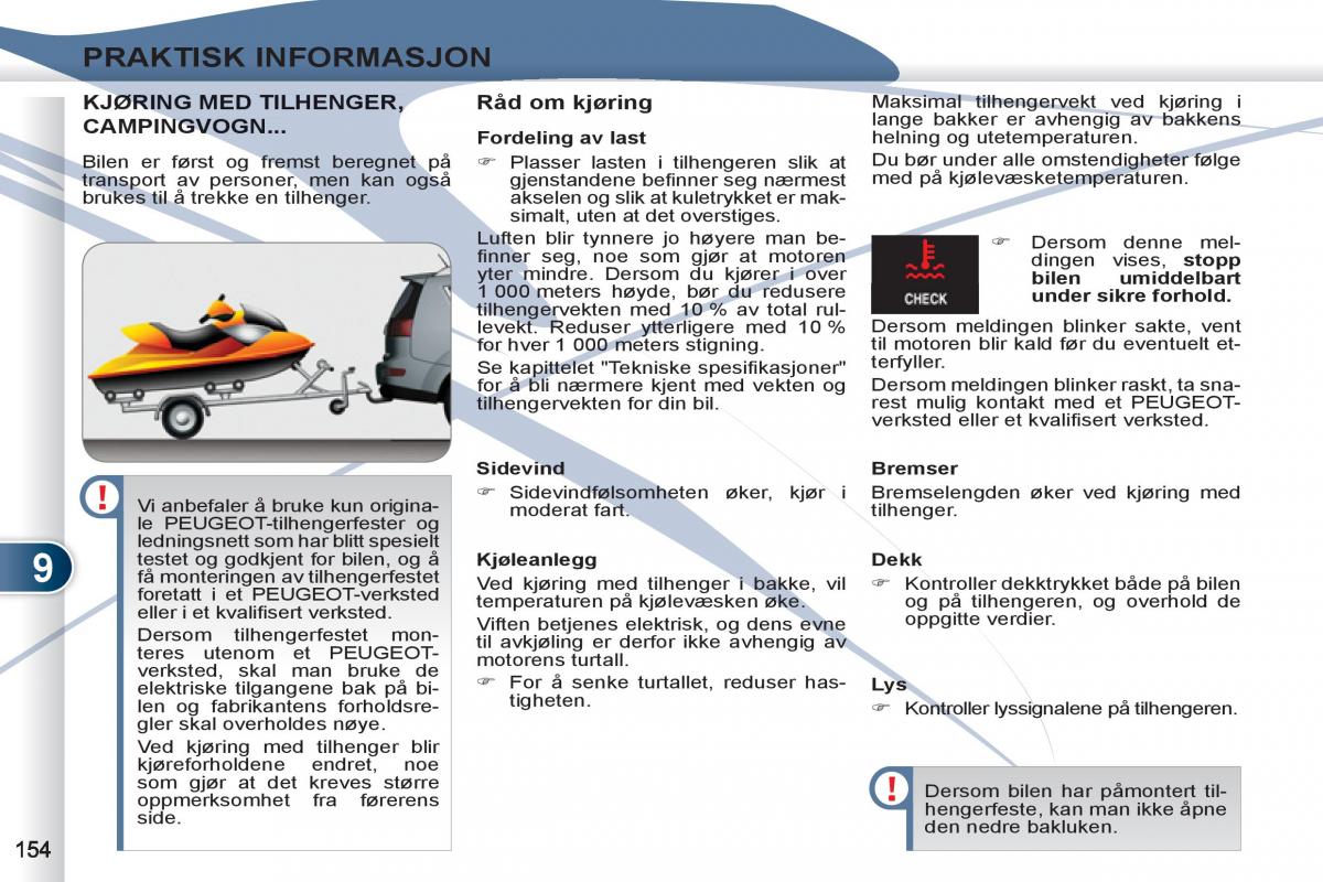 Peugeot 4007 bruksanvisningen / page 156