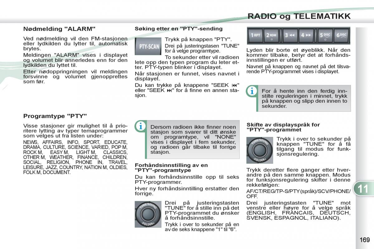 Peugeot 4007 bruksanvisningen / page 171