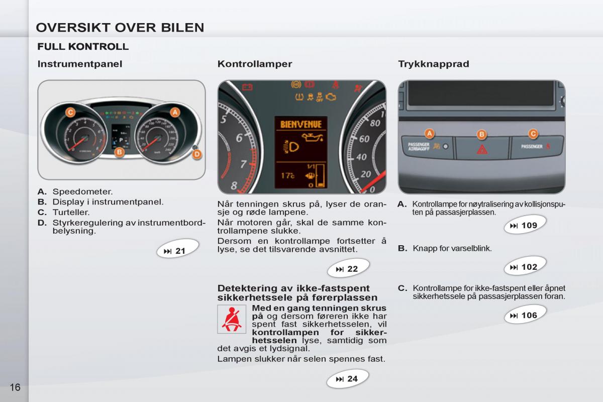 Peugeot 4007 bruksanvisningen / page 18