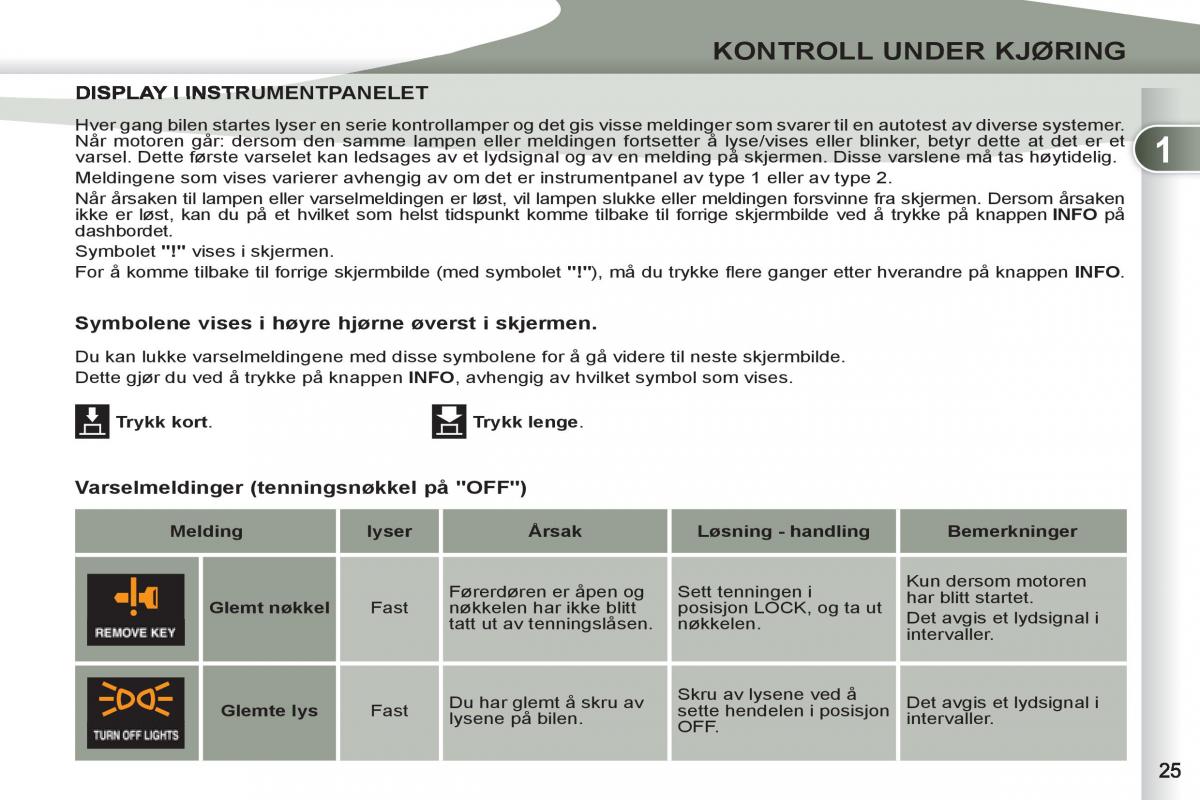 Peugeot 4007 bruksanvisningen / page 27