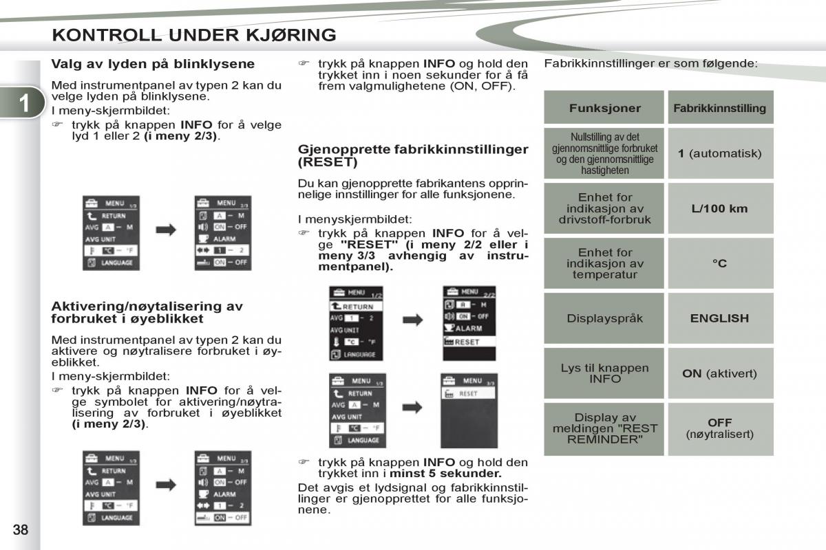 Peugeot 4007 bruksanvisningen / page 40