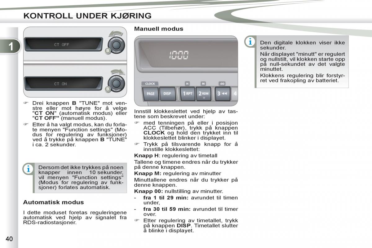 Peugeot 4007 bruksanvisningen / page 42