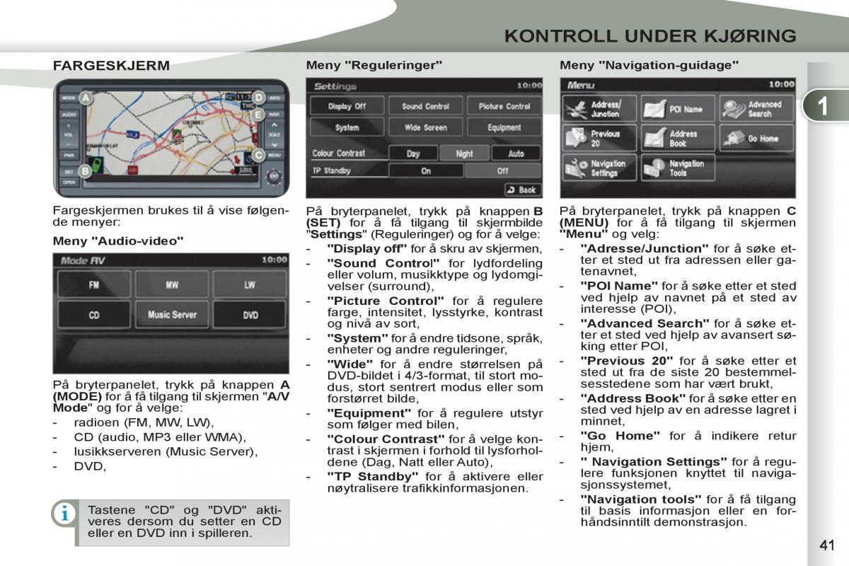 Peugeot 4007 bruksanvisningen / page 43