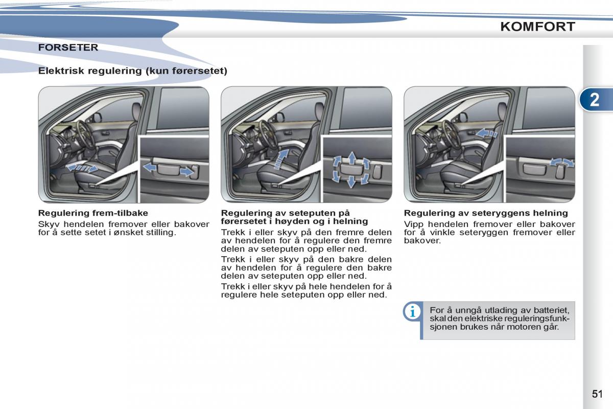 Peugeot 4007 bruksanvisningen / page 53