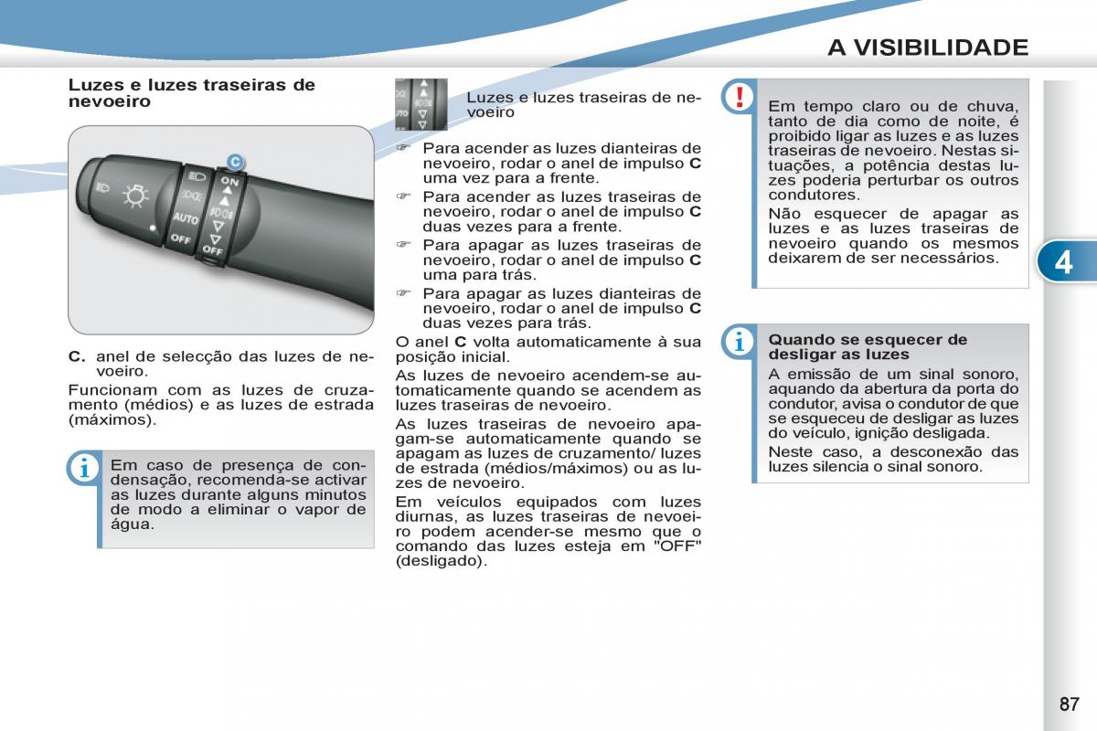 Peugeot 4007 manual del propietario / page 89