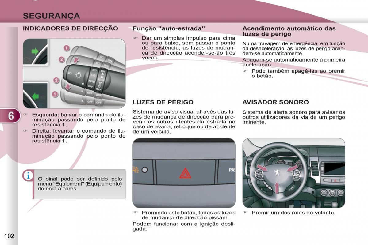 Peugeot 4007 manual del propietario / page 104