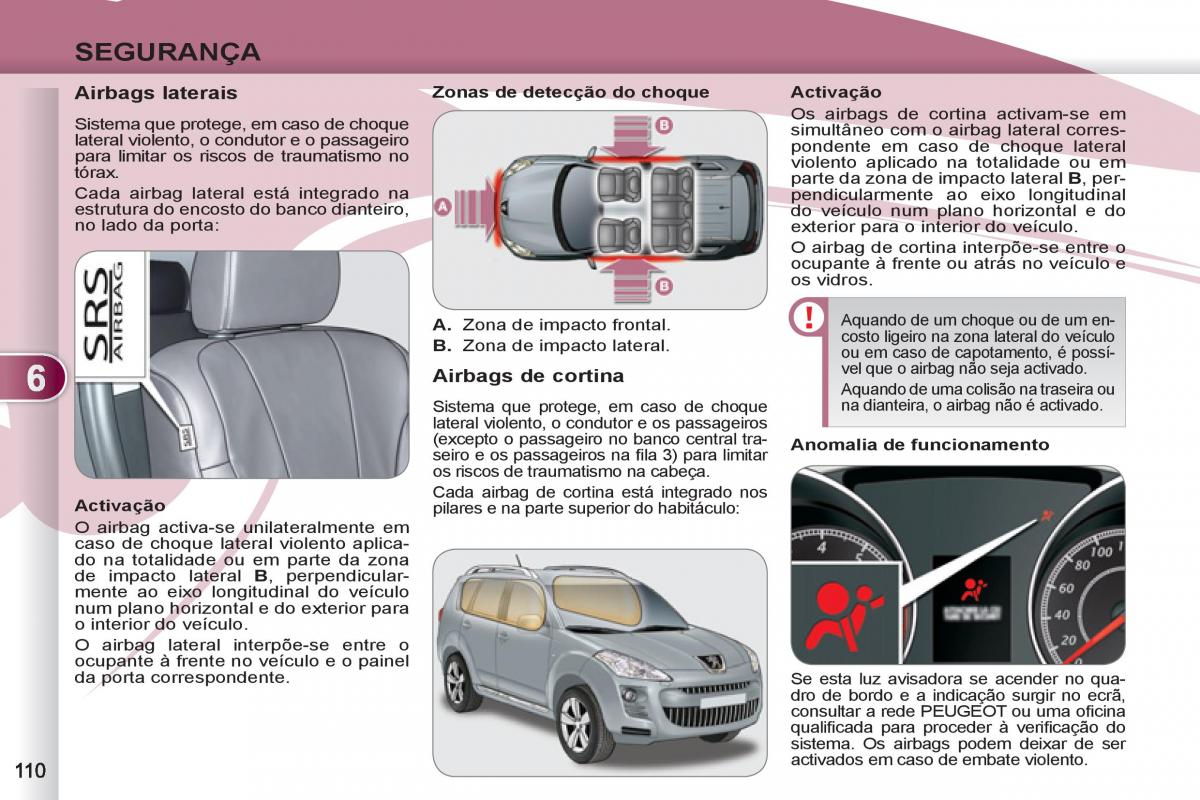 Peugeot 4007 manual del propietario / page 112