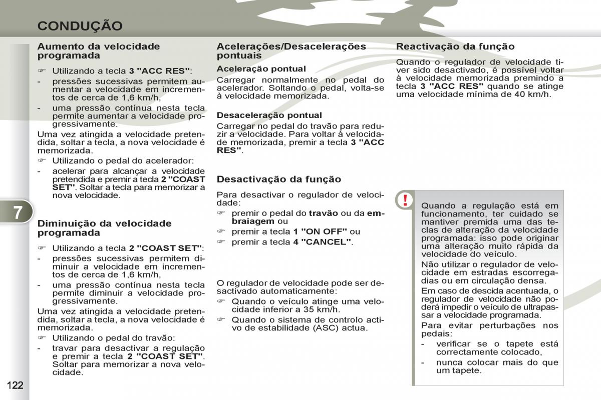 Peugeot 4007 manual del propietario / page 124