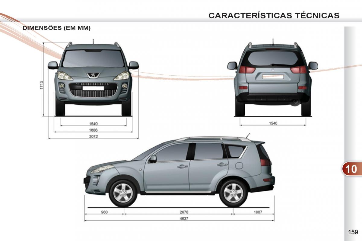 Peugeot 4007 manual del propietario / page 161