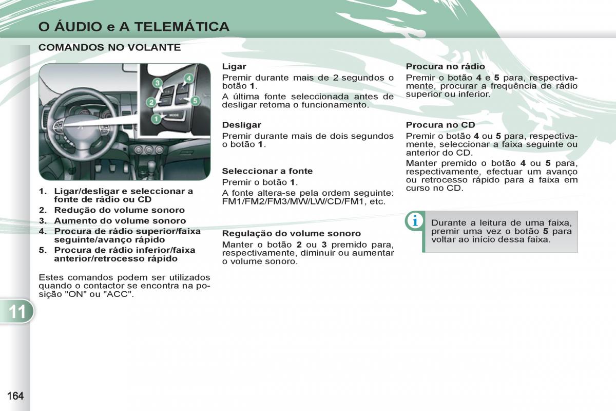 Peugeot 4007 manual del propietario / page 166