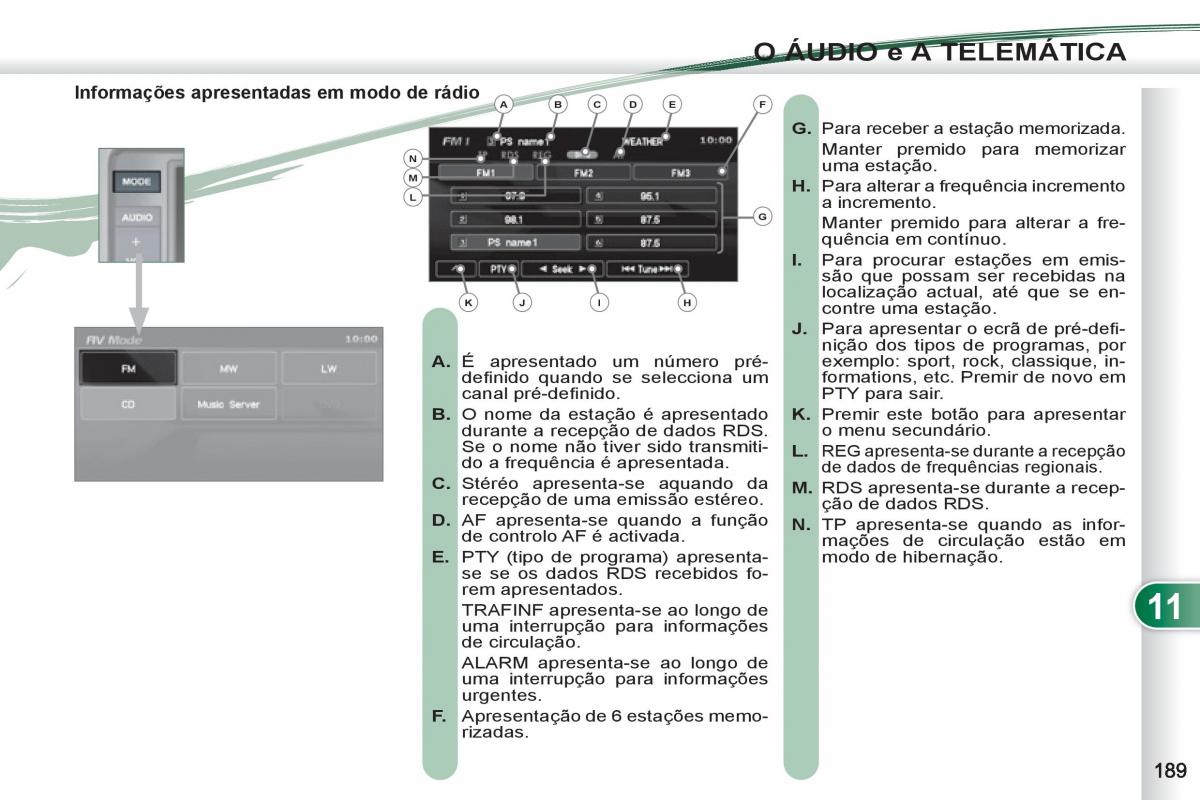 Peugeot 4007 manual del propietario / page 191