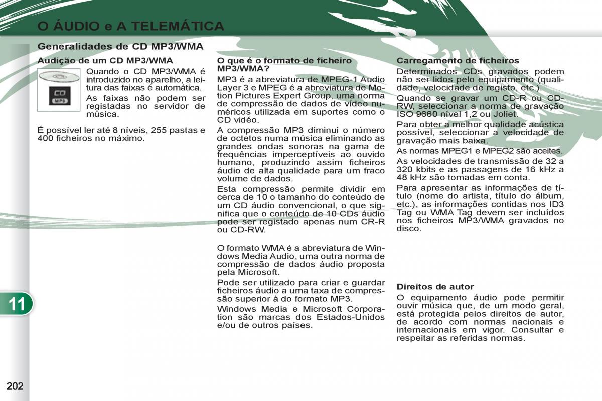 Peugeot 4007 manual del propietario / page 204