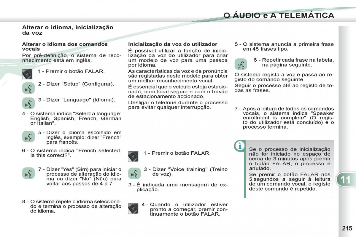 Peugeot 4007 manual del propietario / page 217