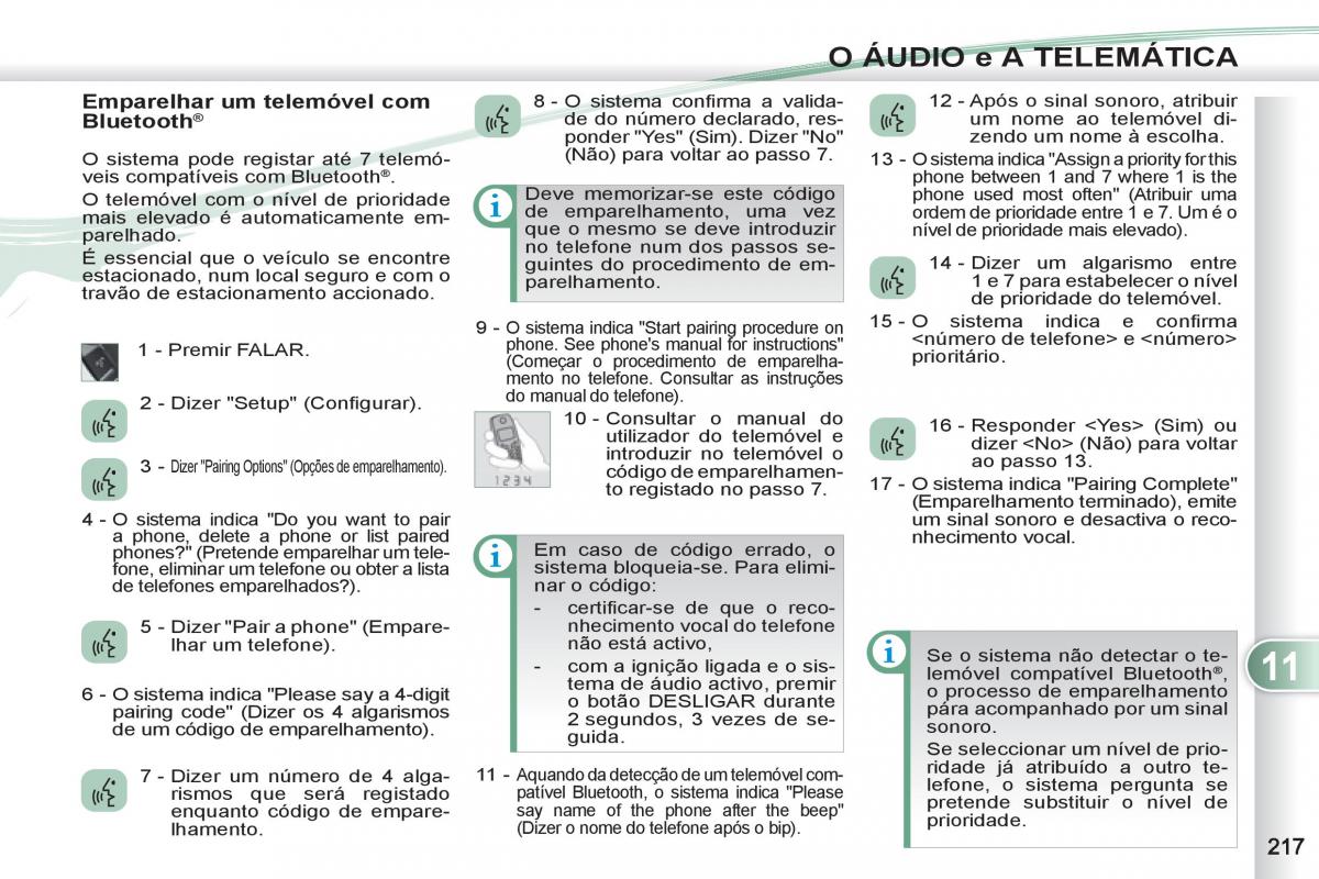 Peugeot 4007 manual del propietario / page 219