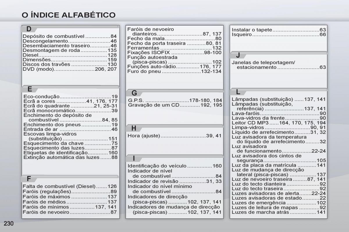 Peugeot 4007 manual del propietario / page 232