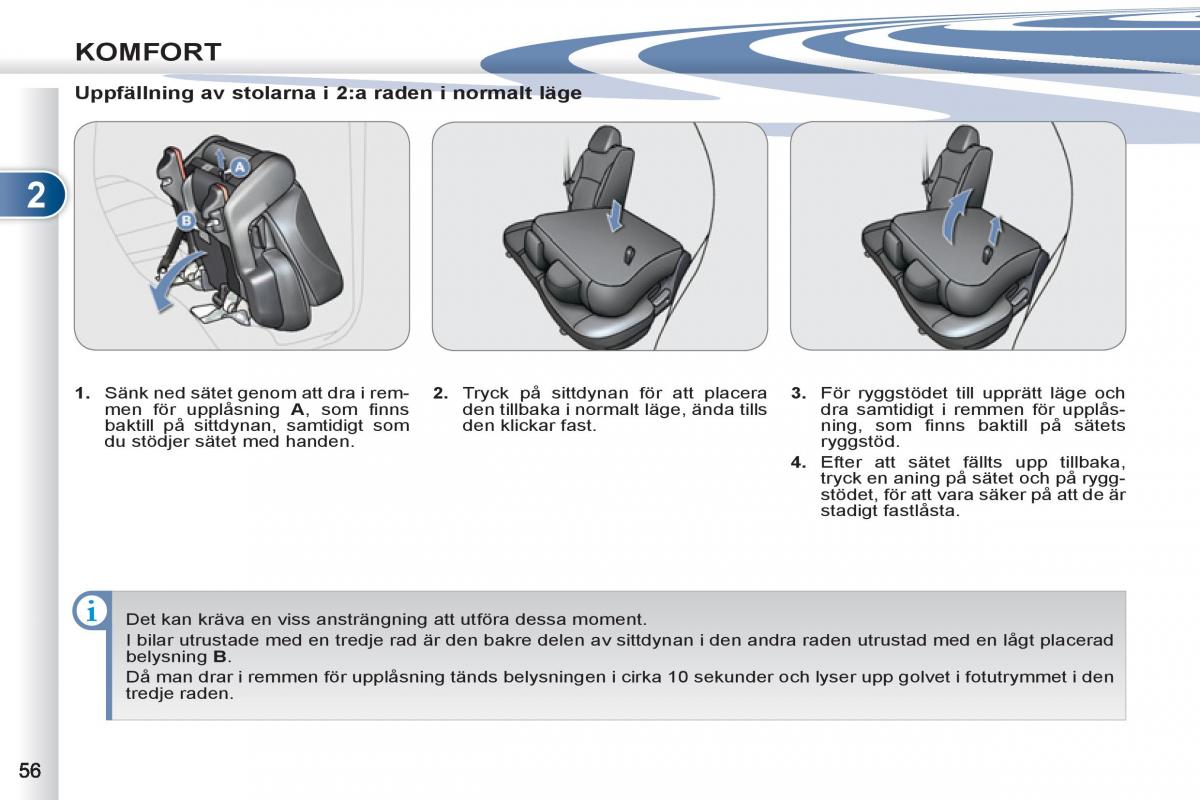 Peugeot 4007 instruktionsbok / page 58