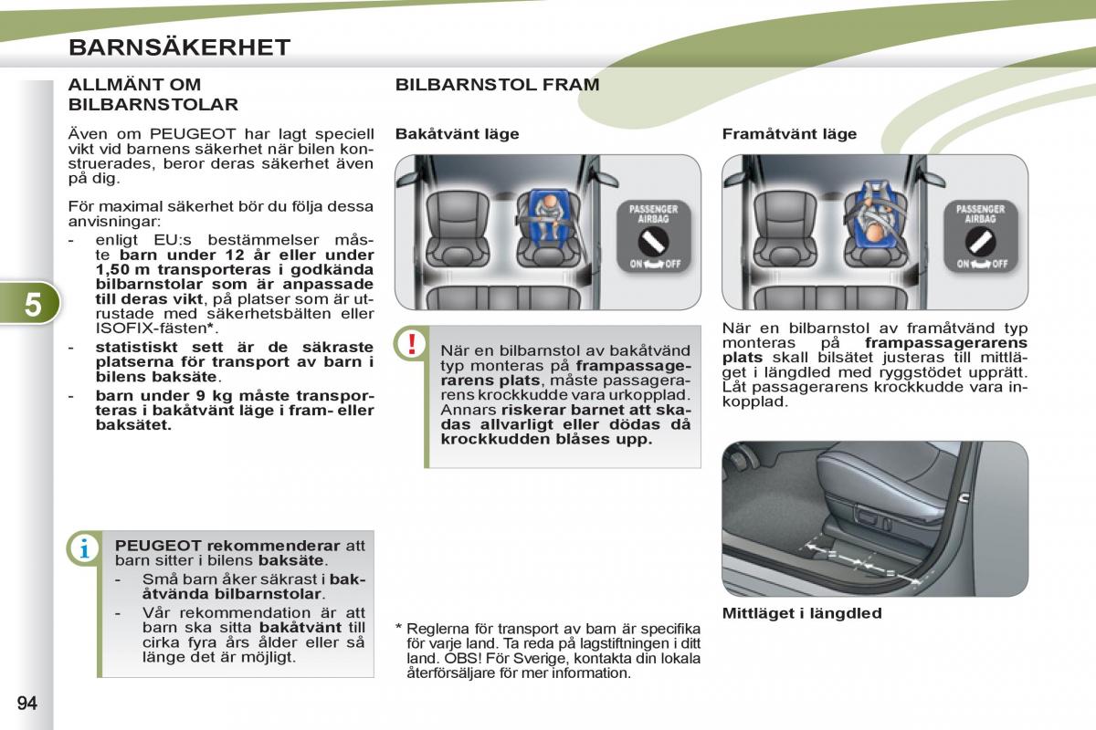 Peugeot 4007 instruktionsbok / page 96