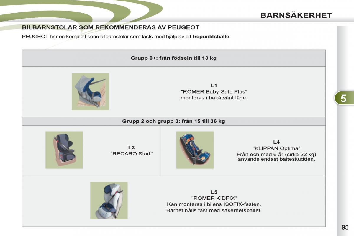 Peugeot 4007 instruktionsbok / page 97