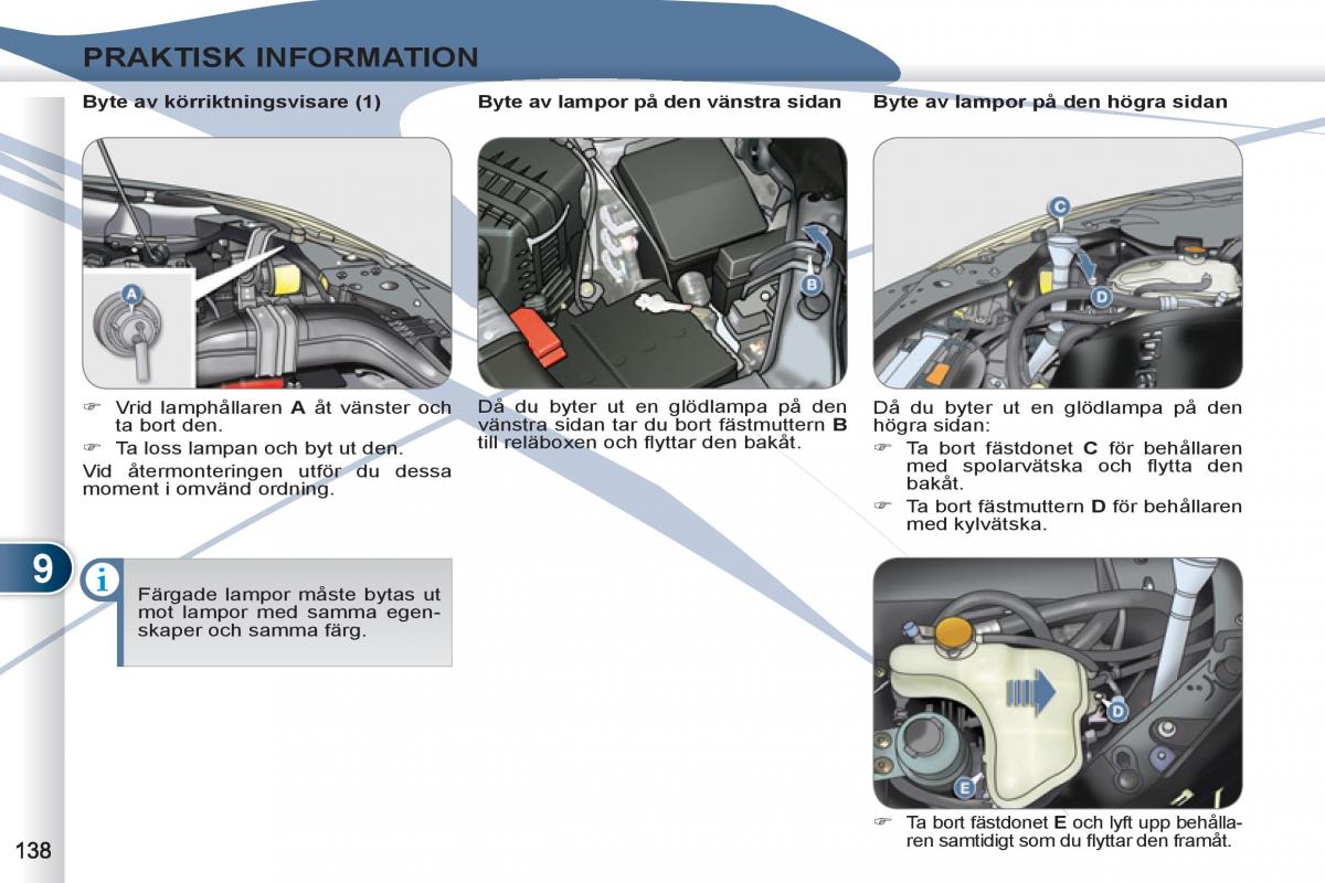 Peugeot 4007 instruktionsbok / page 140