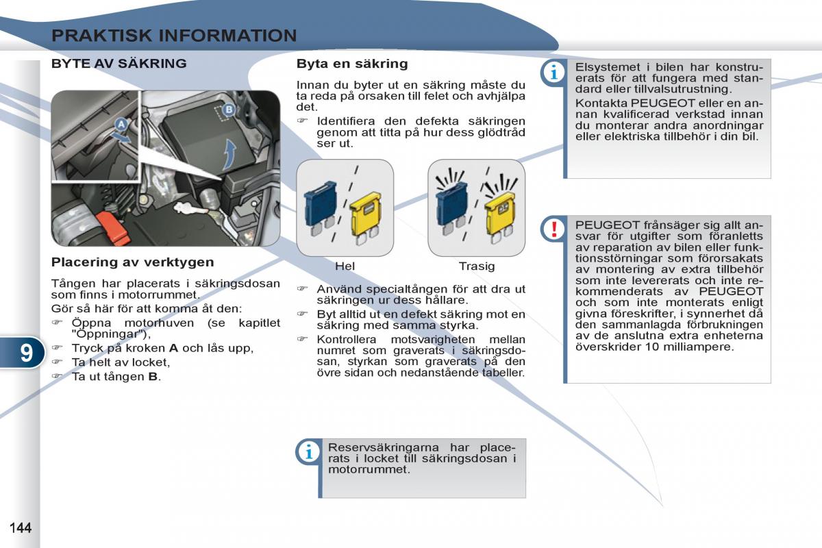 Peugeot 4007 instruktionsbok / page 146