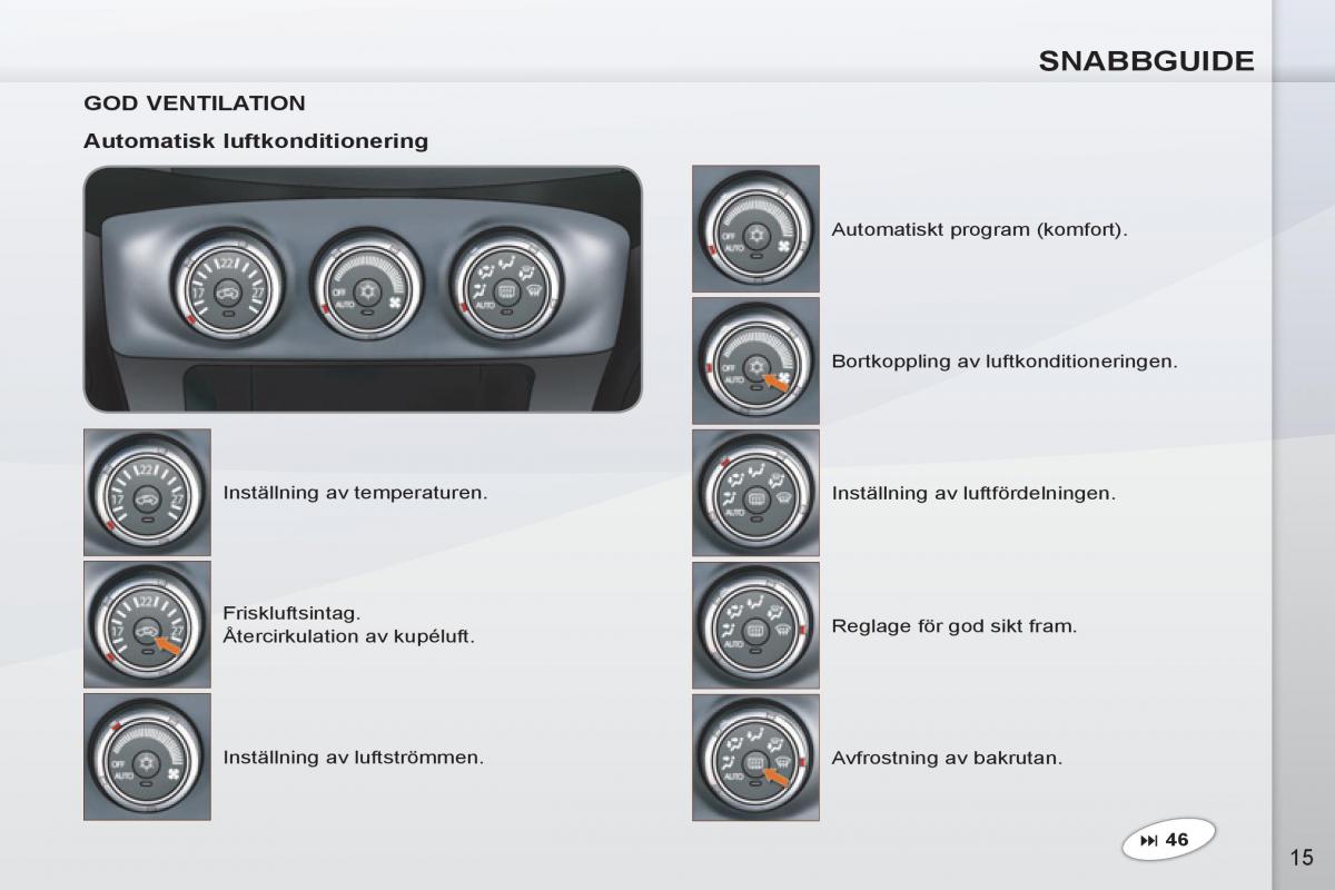 Peugeot 4007 instruktionsbok / page 17