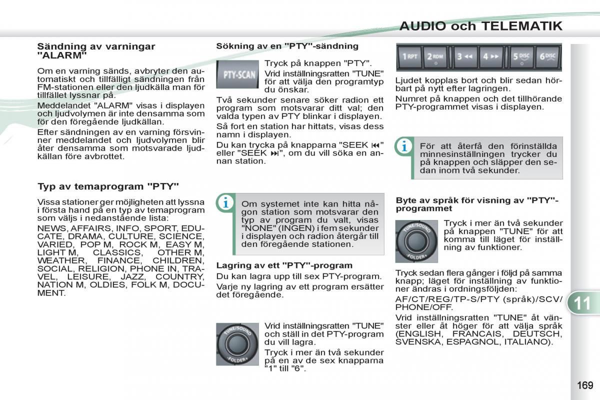 Peugeot 4007 instruktionsbok / page 171