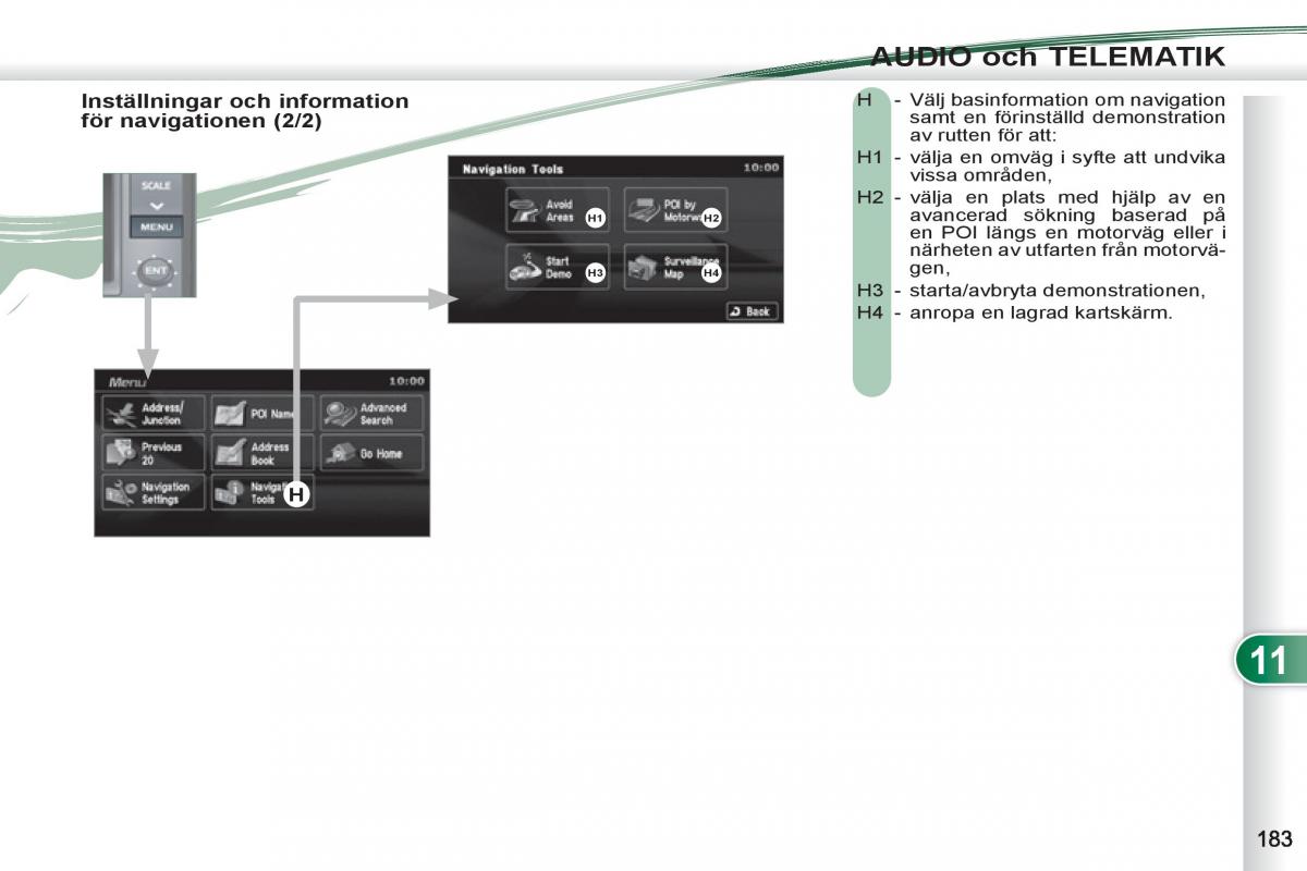 Peugeot 4007 instruktionsbok / page 185