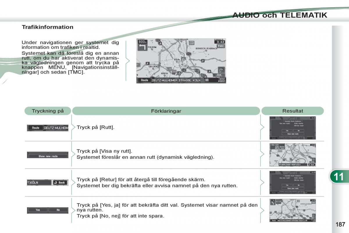 Peugeot 4007 instruktionsbok / page 189