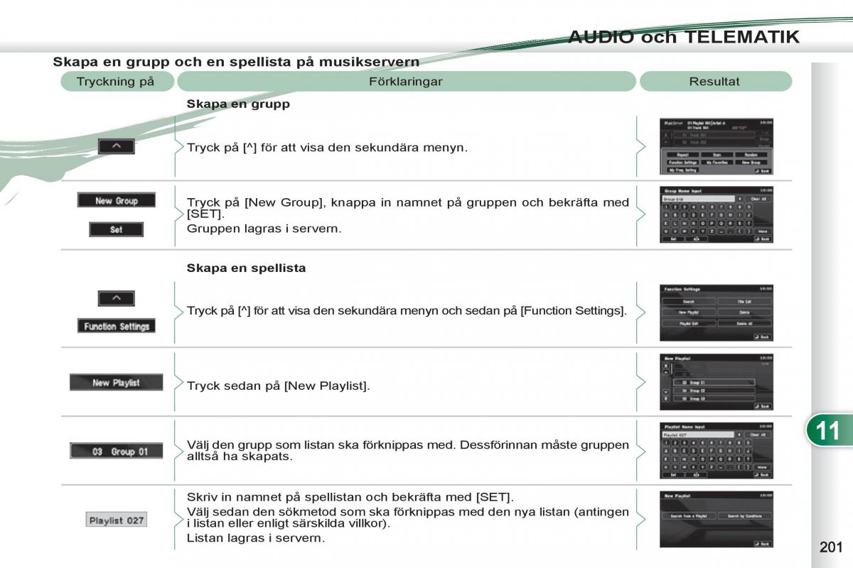 Peugeot 4007 instruktionsbok / page 203