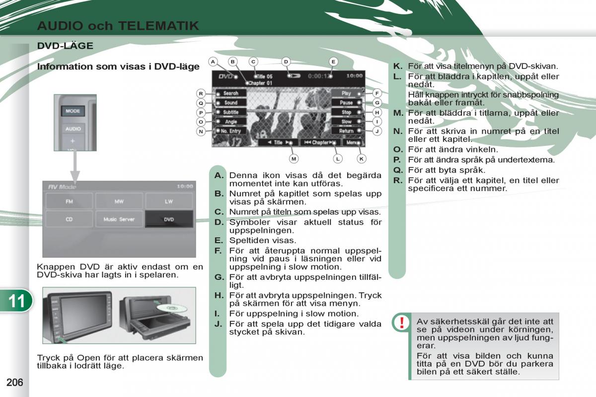 Peugeot 4007 instruktionsbok / page 208