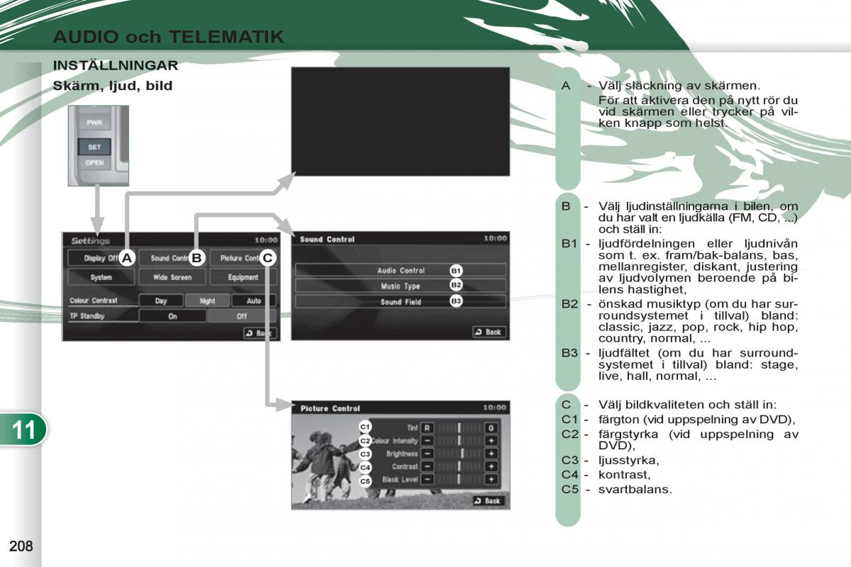 Peugeot 4007 instruktionsbok / page 210