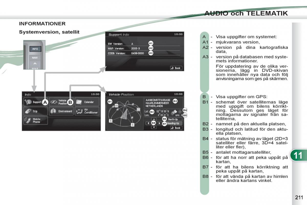 Peugeot 4007 instruktionsbok / page 213