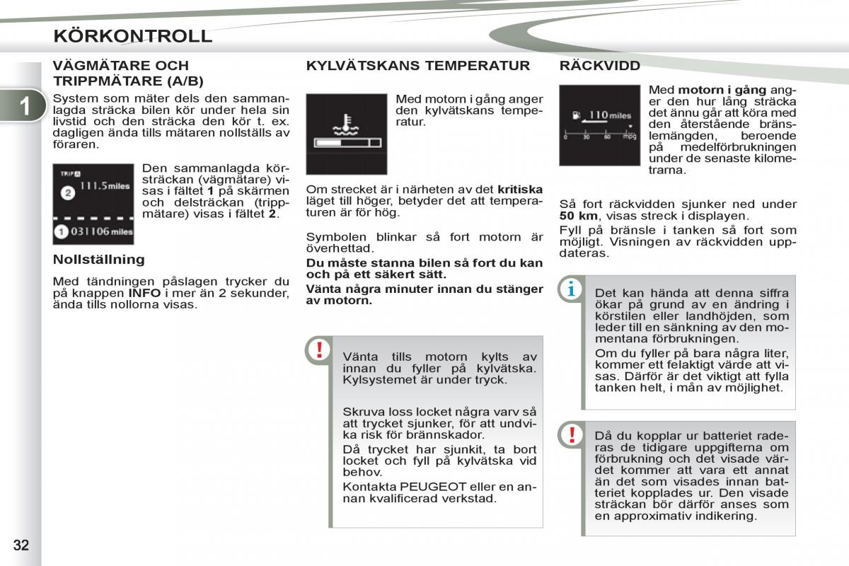 Peugeot 4007 instruktionsbok / page 34