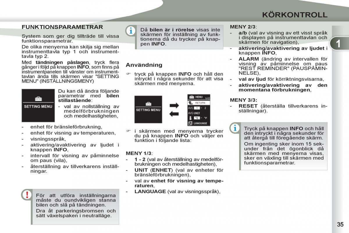 Peugeot 4007 instruktionsbok / page 37